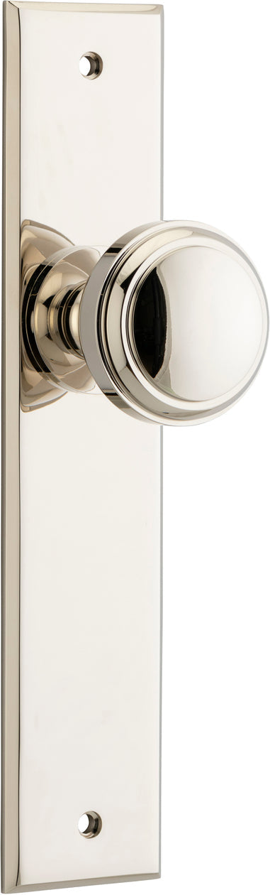 IVER PADDINGTON DOOR KNOB ON CHAMFERED BACKPLATE - CUSTOMISE TO YOUR NEEDS