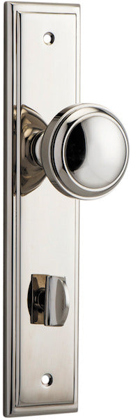 IVER PADDINGTON DOOR KNOB ON STEPPED BACKPLATE - CUSTOMISE TO YOUR NEEDS