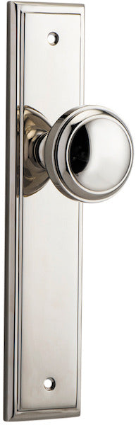 IVER PADDINGTON DOOR KNOB ON STEPPED BACKPLATE - CUSTOMISE TO YOUR NEEDS