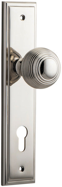 IVER GUILDFORD DOOR KNOB ON STEPPED BACKPLATE - CUSTOMISE TO YOUR NEEDS