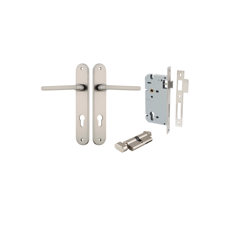 IVER BALTIMORE DOOR LEVER HANDLE ON OVAL BACKPLATE - CUSTOMISE TO YOUR NEEDS