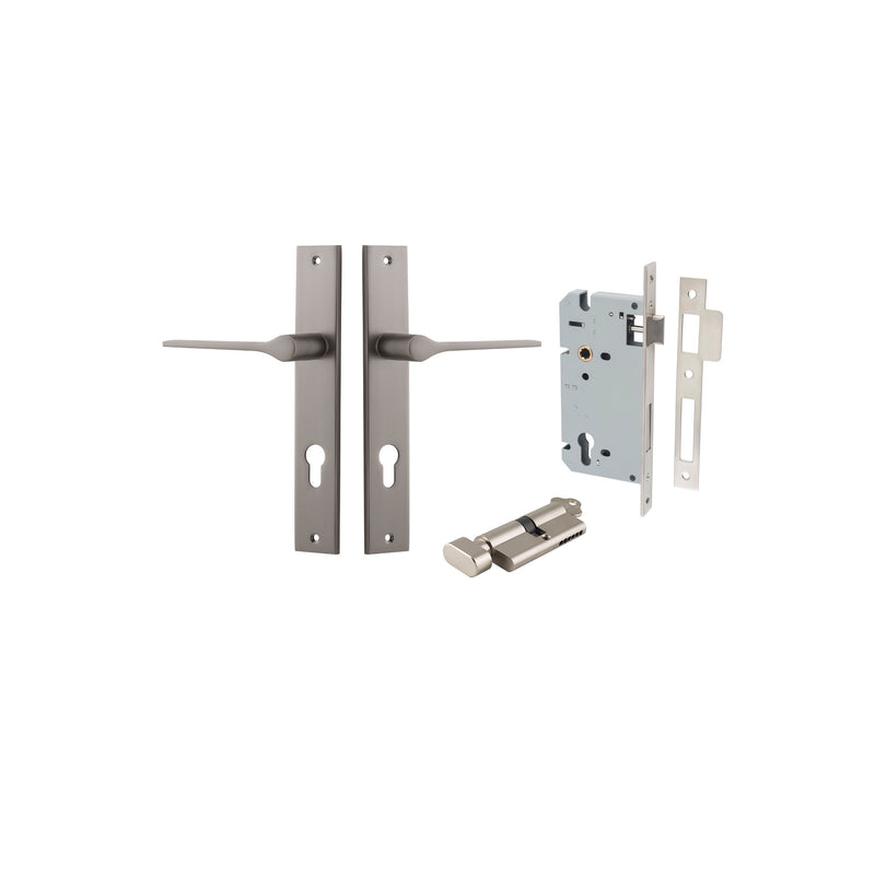 IVER COMO DOOR LEVER HANDLE ON RECTANGULAR BACKPLATE - CUSTOMISE TO YOUR NEEDS