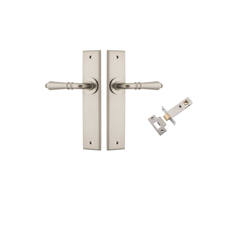 IVER SARLAT DOOR LEVER HANDLE ON CHAMFERED BACKPLATE - CUSTOMISE TO YOUR NEEDS