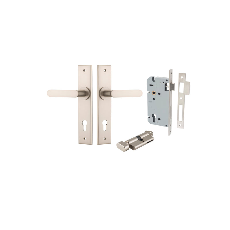 IVER BRONTE DOOR LEVER HANDLE ON CHAMFERED BACKPLATE - CUSTOMISE TO YOUR NEEDS