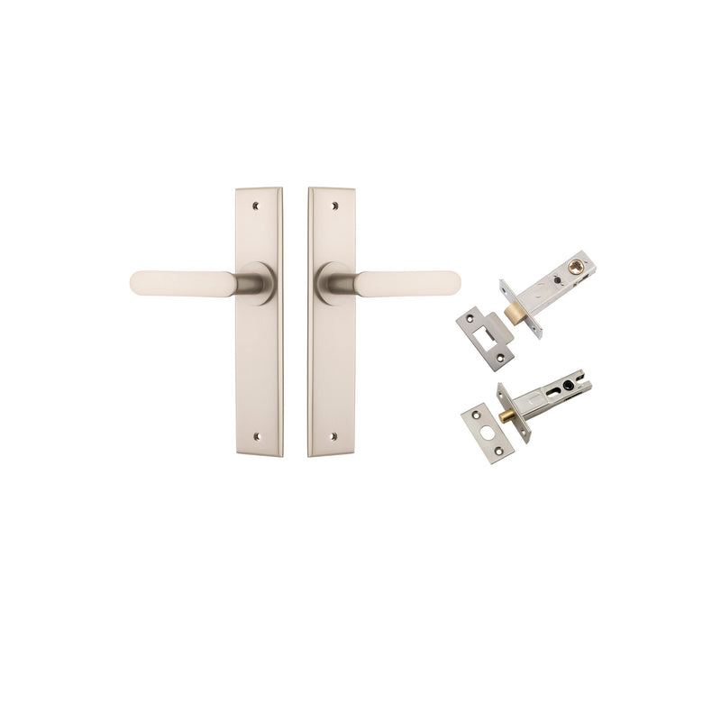 IVER BRONTE DOOR LEVER HANDLE ON CHAMFERED BACKPLATE - CUSTOMISE TO YOUR NEEDS