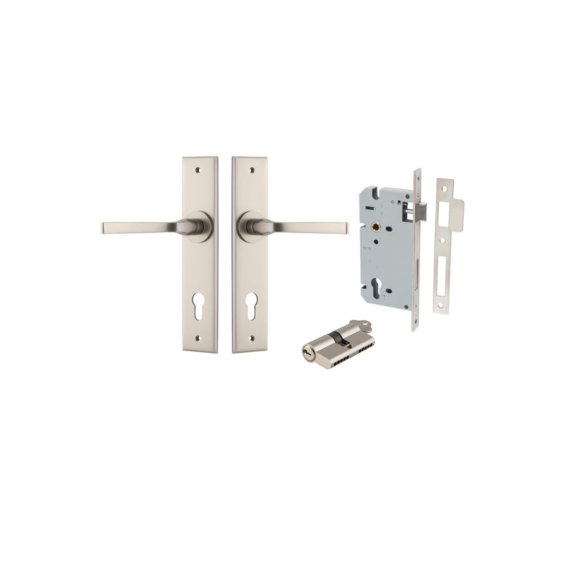 IVER ANNECY DOOR LEVER HANDLE ON CHAMFERED BACKPLATE - CUSTOMISE TO YOUR NEEDS