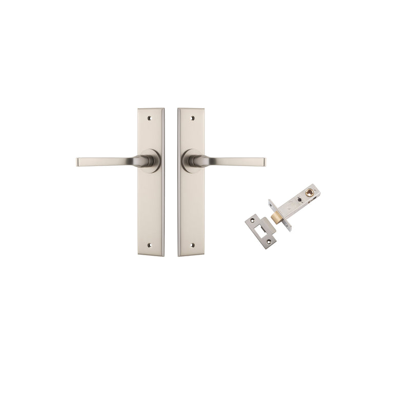 IVER ANNECY DOOR LEVER HANDLE ON CHAMFERED BACKPLATE - CUSTOMISE TO YOUR NEEDS