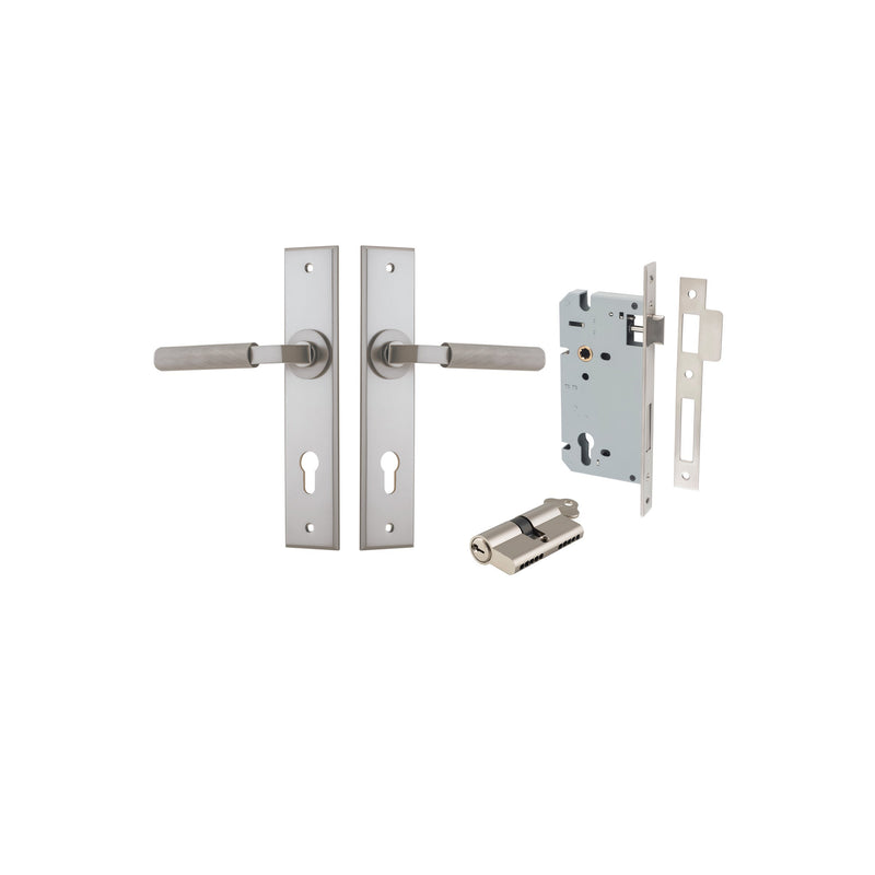 IVER BRUNSWICK DOOR LEVER HANDLE ON CHAMFERED BACKPLATE - CUSTOMISE TO YOUR NEEDS