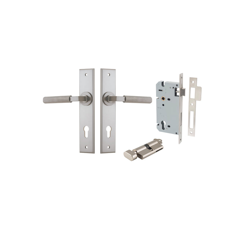 IVER BRUNSWICK DOOR LEVER HANDLE ON CHAMFERED BACKPLATE - CUSTOMISE TO YOUR NEEDS