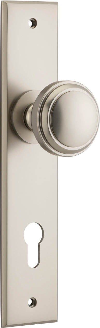 IVER PADDINGTON DOOR KNOB ON CHAMFERED BACKPLATE - CUSTOMISE TO YOUR NEEDS