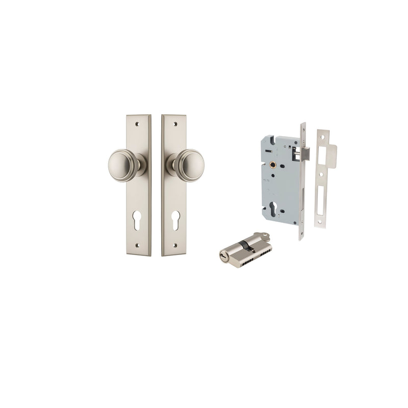 IVER PADDINGTON DOOR KNOB ON CHAMFERED BACKPLATE - CUSTOMISE TO YOUR NEEDS