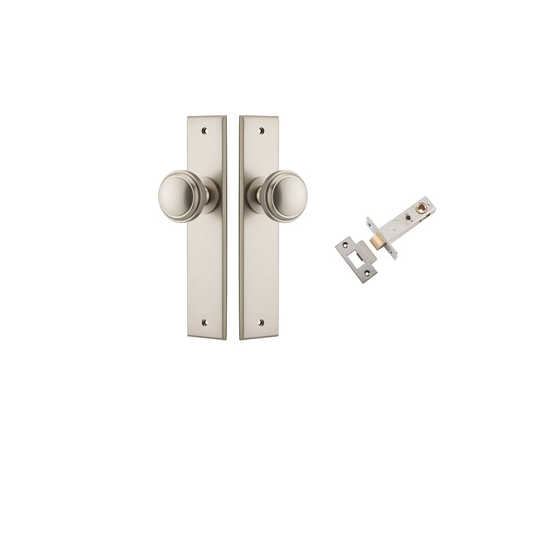 IVER PADDINGTON DOOR KNOB ON CHAMFERED BACKPLATE - CUSTOMISE TO YOUR NEEDS