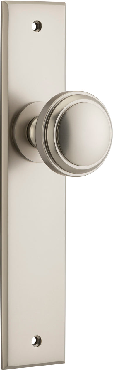 IVER PADDINGTON DOOR KNOB ON CHAMFERED BACKPLATE - CUSTOMISE TO YOUR NEEDS