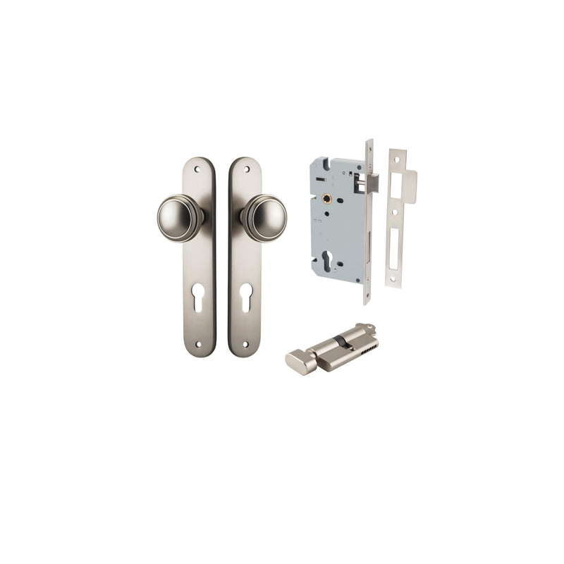 IVER PADDINGTON DOOR KNOB ON OVAL BACKPLATE - CUSTOMISE TO YOUR NEEDS