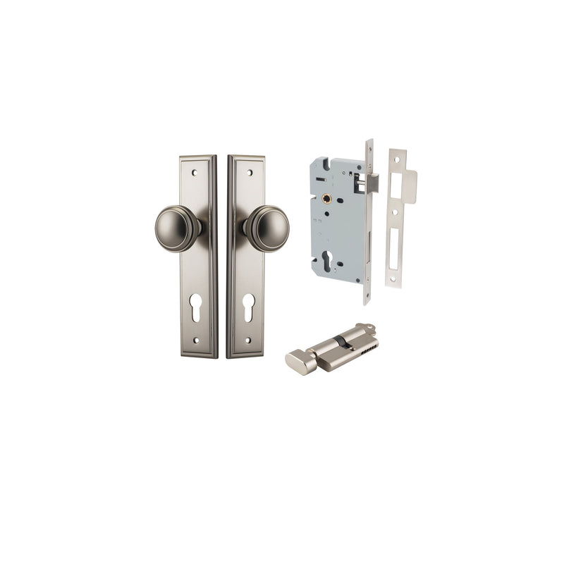 IVER PADDINGTON DOOR KNOB ON STEPPED BACKPLATE - CUSTOMISE TO YOUR NEEDS