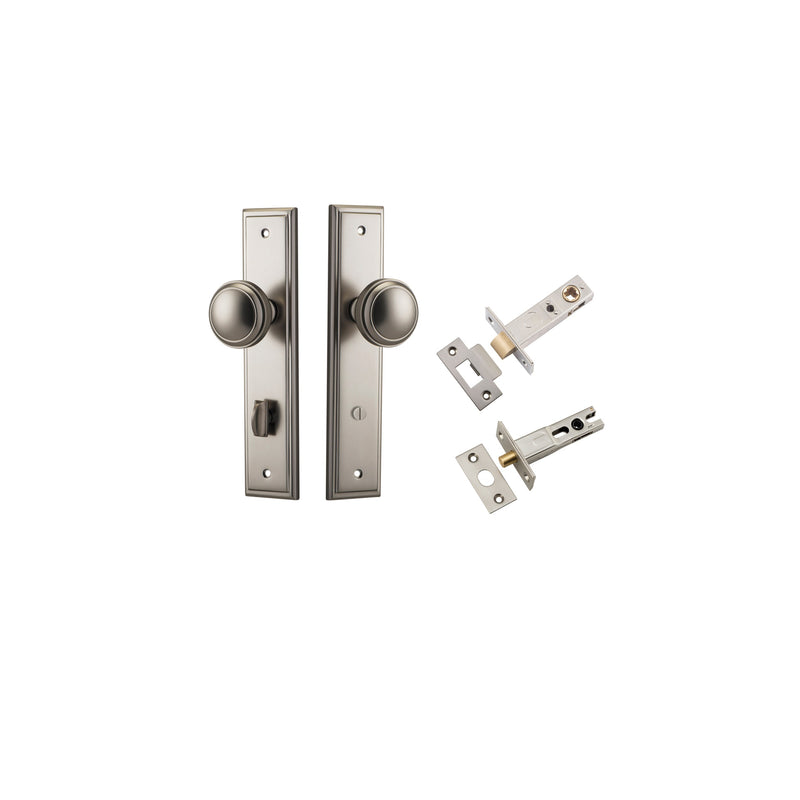 IVER PADDINGTON DOOR KNOB ON STEPPED BACKPLATE - CUSTOMISE TO YOUR NEEDS