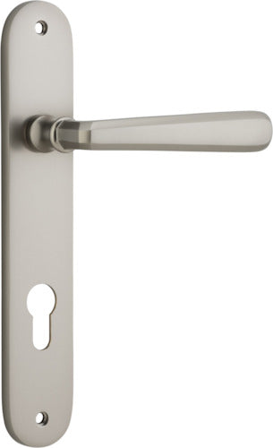 IVER COPENHAGEN DOOR LEVER HANDLE ON OVAL BACKPLATE - CUSTOMISE TO YOUR NEEDS