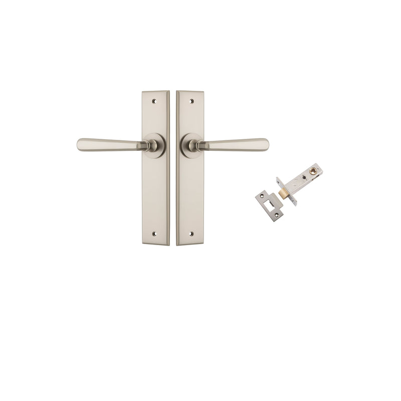 IVER COPENHAGEN DOOR LEVER HANDLE ON CHAMFERED BACKPLATE - CUSTOMISE TO YOUR NEEDS