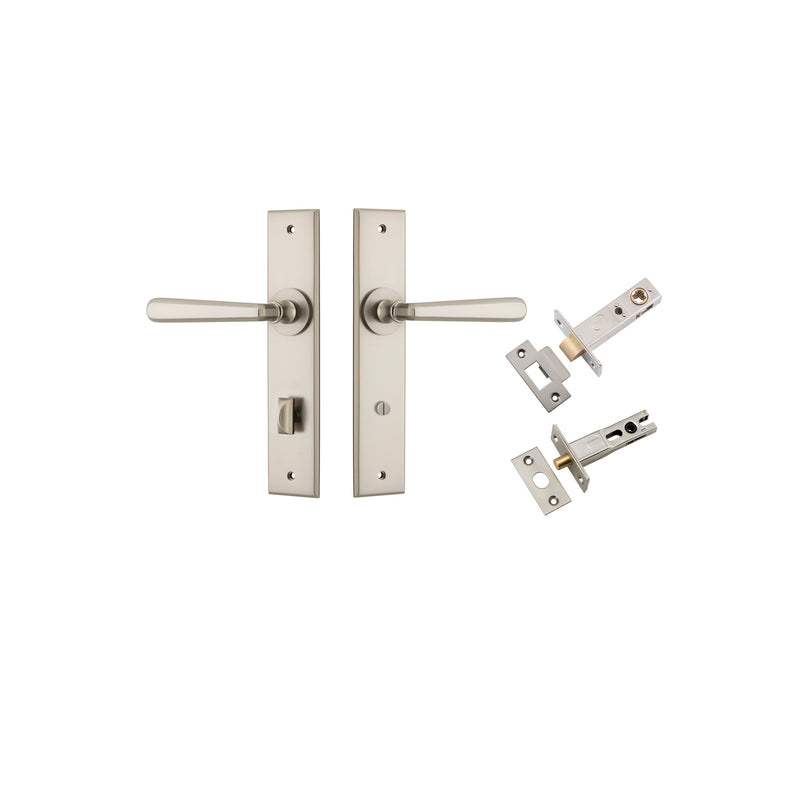 IVER COPENHAGEN DOOR LEVER HANDLE ON CHAMFERED BACKPLATE - CUSTOMISE TO YOUR NEEDS