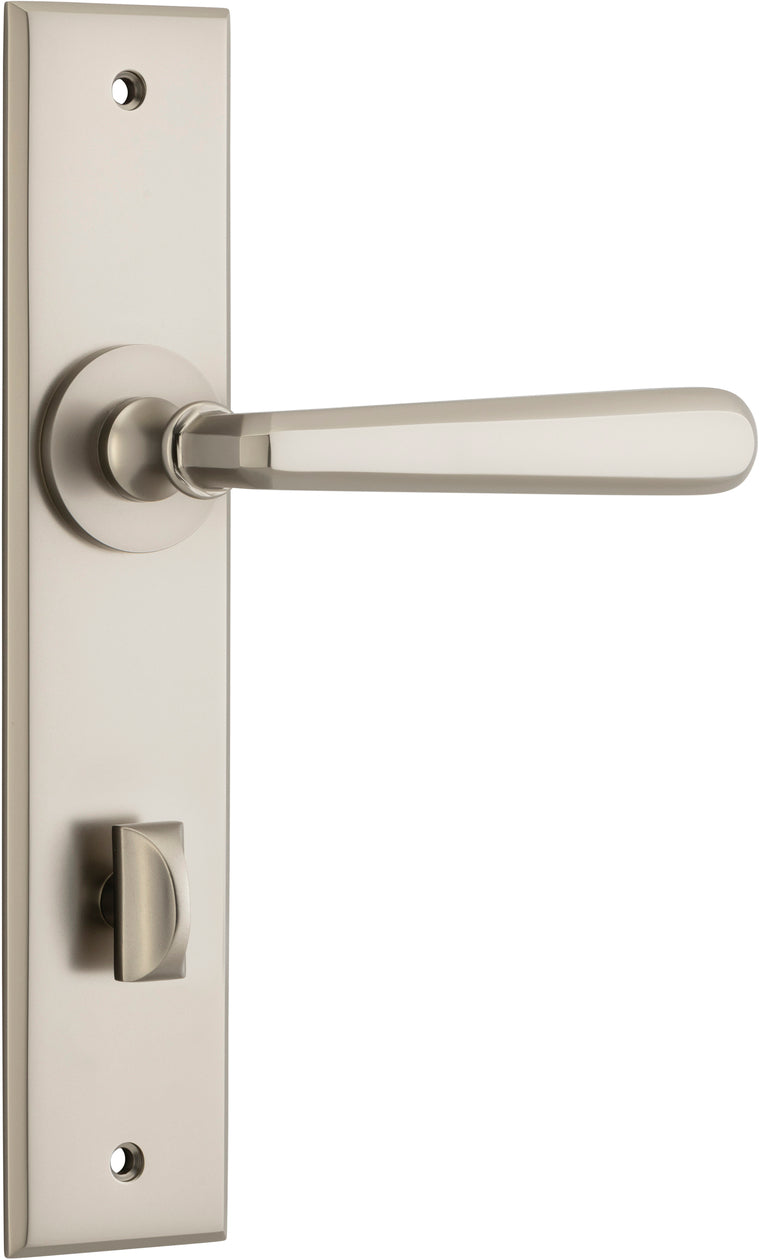 IVER COPENHAGEN DOOR LEVER HANDLE ON CHAMFERED BACKPLATE - CUSTOMISE TO YOUR NEEDS