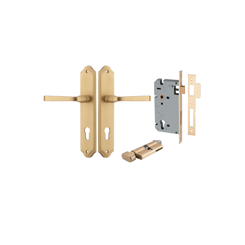 IVER ANNECY DOOR LEVER HANDLE ON SHOULDERED BACKPLATE - CUSTOMISE TO YOUR NEEDS