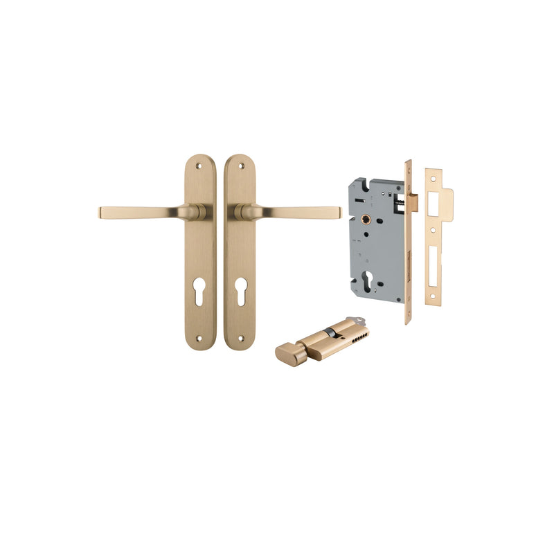 IVER ANNECY DOOR LEVER HANDLE ON OVAL BACKPLATE - CUSTOMISE TO YOUR NEEDS