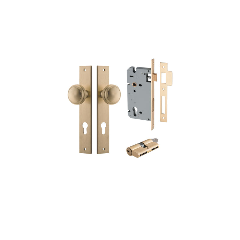 IVER PADDINGTON DOOR KNOB ON RECTANGULAR BACKPLATE - CUSTOMISE TO YOUR NEEDS