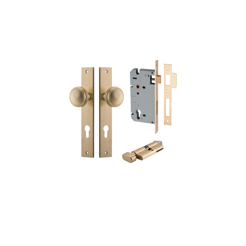 IVER PADDINGTON DOOR KNOB ON RECTANGULAR BACKPLATE - CUSTOMISE TO YOUR NEEDS