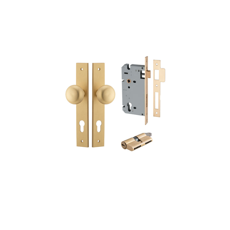 IVER CAMBRIDGE DOOR KNOB ON RECTANGULAR BACKPLATE - CUSTOMISE TO YOUR NEEDS