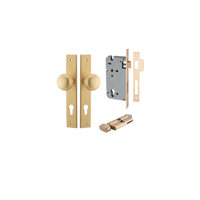 IVER CAMBRIDGE DOOR KNOB ON RECTANGULAR BACKPLATE - CUSTOMISE TO YOUR NEEDS