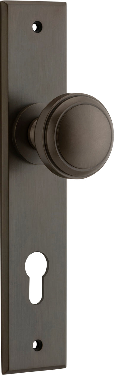 IVER PADDINGTON DOOR KNOB ON CHAMFERED BACKPLATE - CUSTOMISE TO YOUR NEEDS