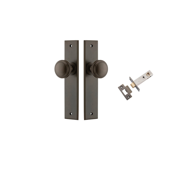 IVER PADDINGTON DOOR KNOB ON CHAMFERED BACKPLATE - CUSTOMISE TO YOUR NEEDS