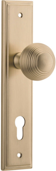 IVER GUILDFORD DOOR KNOB ON STEPPED BACKPLATE - CUSTOMISE TO YOUR NEEDS