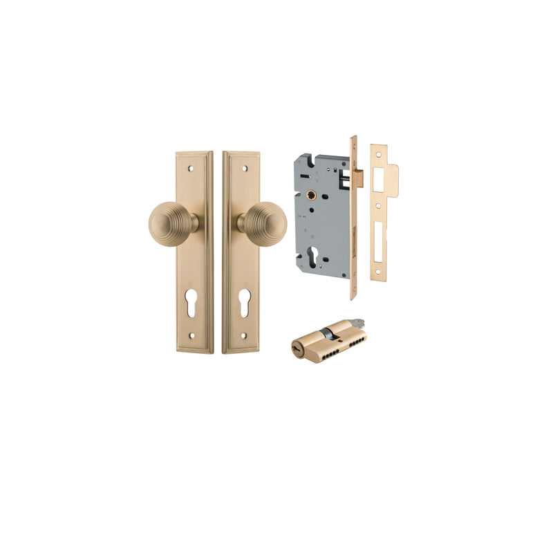 IVER GUILDFORD DOOR KNOB ON STEPPED BACKPLATE - CUSTOMISE TO YOUR NEEDS