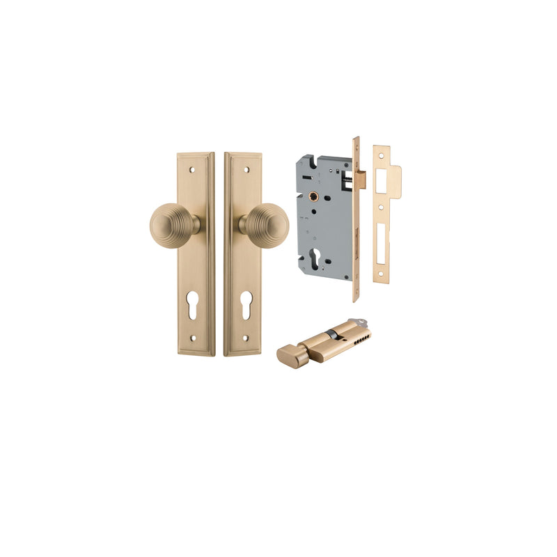 IVER GUILDFORD DOOR KNOB ON STEPPED BACKPLATE - CUSTOMISE TO YOUR NEEDS