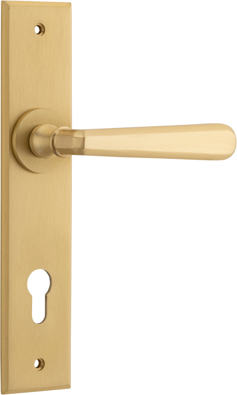 IVER COPENHAGEN DOOR LEVER HANDLE ON CHAMFERED BACKPLATE - CUSTOMISE TO YOUR NEEDS