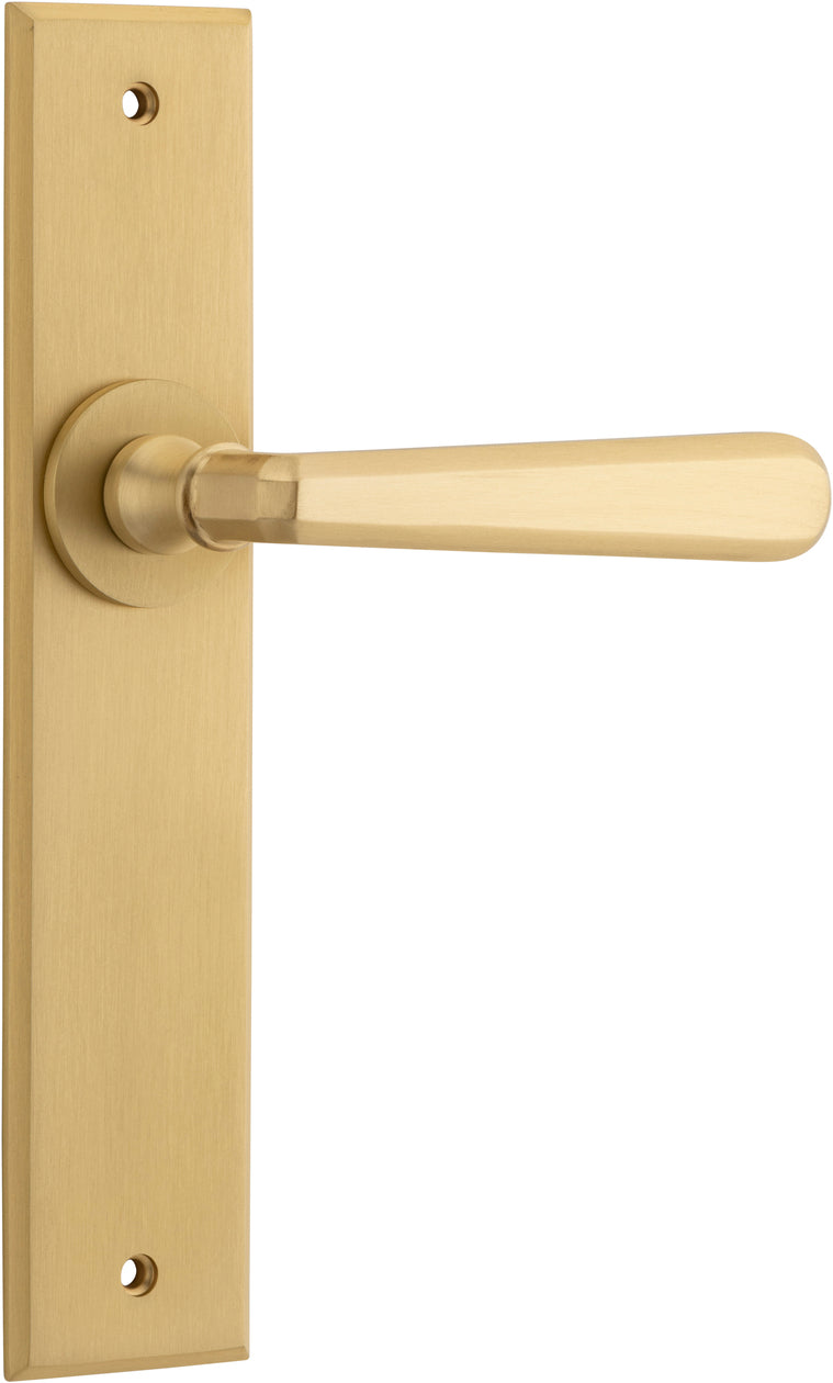 IVER COPENHAGEN DOOR LEVER HANDLE ON CHAMFERED BACKPLATE - CUSTOMISE TO YOUR NEEDS