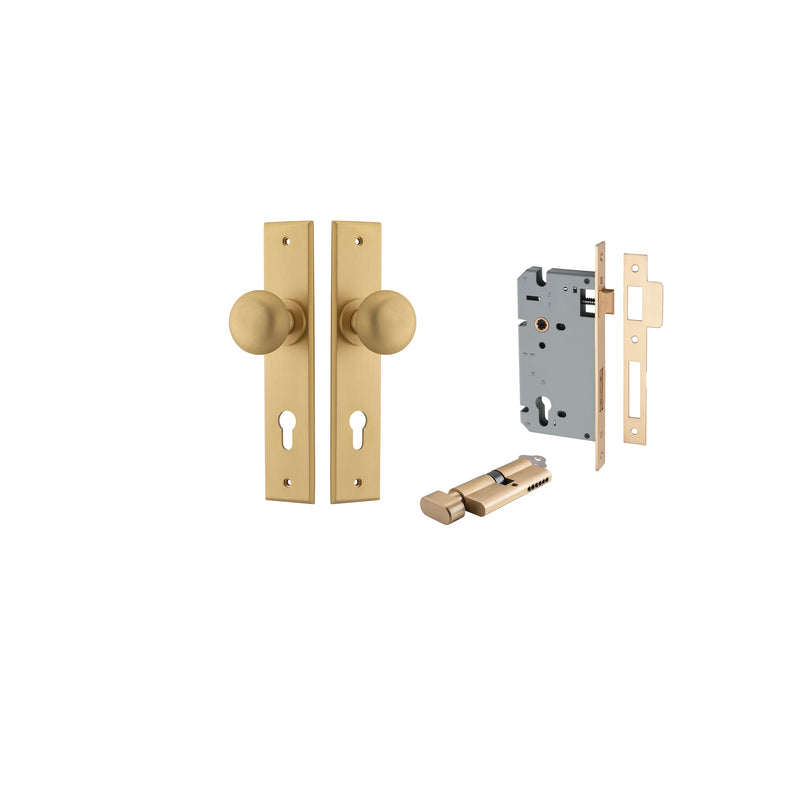 IVER CAMBRIDGE DOOR KNOB ON CHAMFERED BACKPLATE - CUSTOMISE TO YOUR NEEDS