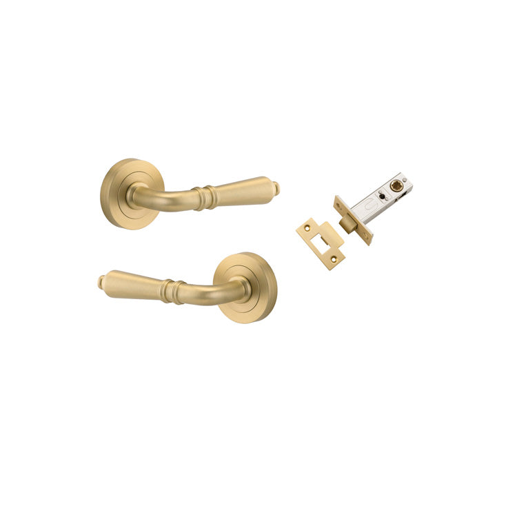 IVER SARLAT DOOR LEVER HANDLE ON ROUND ROSE - AVAILABLE IN VARIOUS FINISHES - CUSTOMISE TO YOUR NEEDS