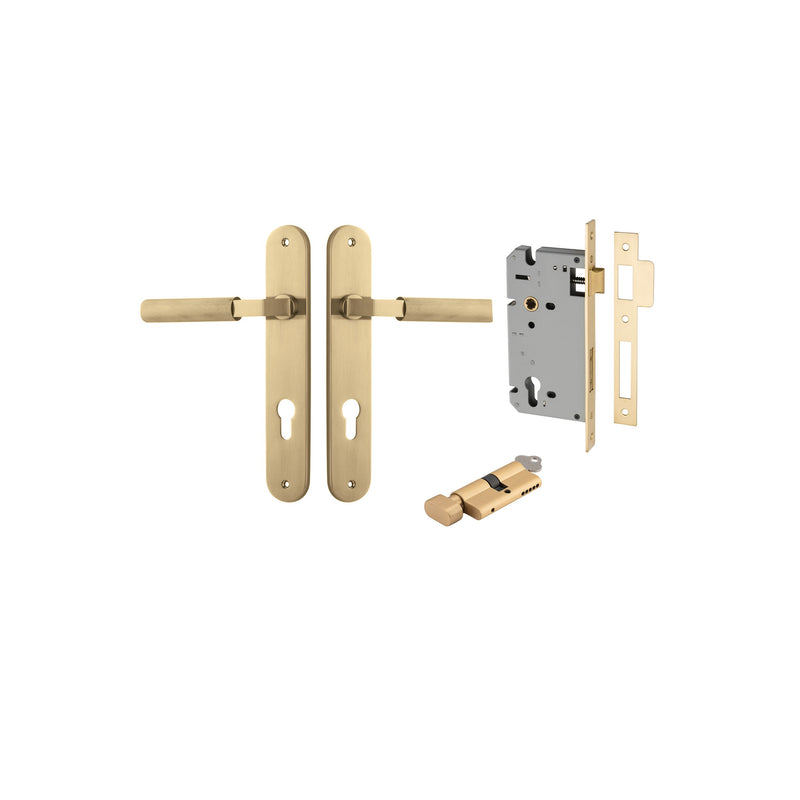 IVER BRUNSWICK DOOR LEVER HANDLE ON OVAL BACKPLATE - CUSTOMISE TO YOUR NEEDS