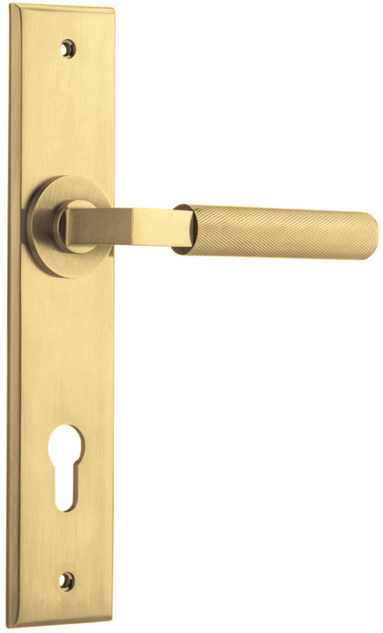 IVER BRUNSWICK DOOR LEVER HANDLE ON CHAMFERED BACKPLATE - CUSTOMISE TO YOUR NEEDS