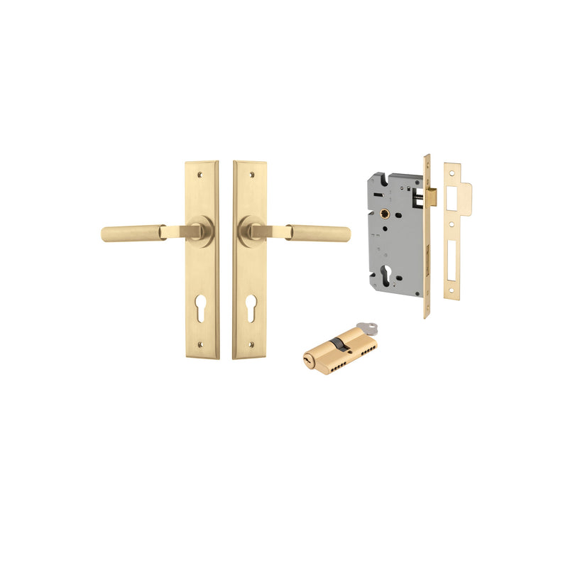 IVER BRUNSWICK DOOR LEVER HANDLE ON CHAMFERED BACKPLATE - CUSTOMISE TO YOUR NEEDS