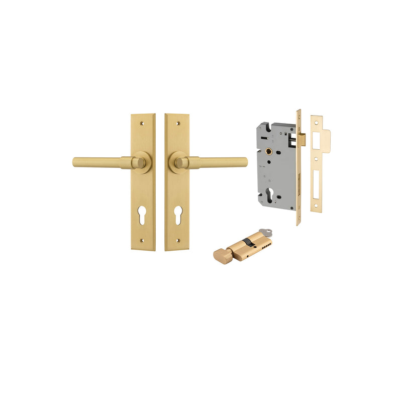 IVER HELSINKI DOOR LEVER HANDLE ON CHAMFERED BACKPLATE - CUSTOMISE TO YOUR NEEDS