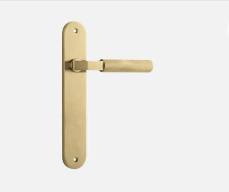 IVER BRUNSWICK DOOR LEVER HANDLE ON OVAL BACKPLATE - CUSTOMISE TO YOUR NEEDS