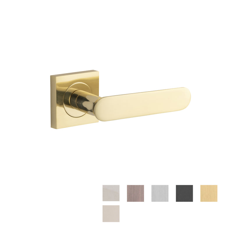 IVER BRONTE DOOR LEVER HANDLE ON SQUARE ROSE - CUSTOMISE TO YOUR NEEDS