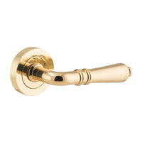 IVER SARLAT DOOR LEVER HANDLE ON ROUND ROSE - AVAILABLE IN VARIOUS FINISHES - CUSTOMISE TO YOUR NEEDS