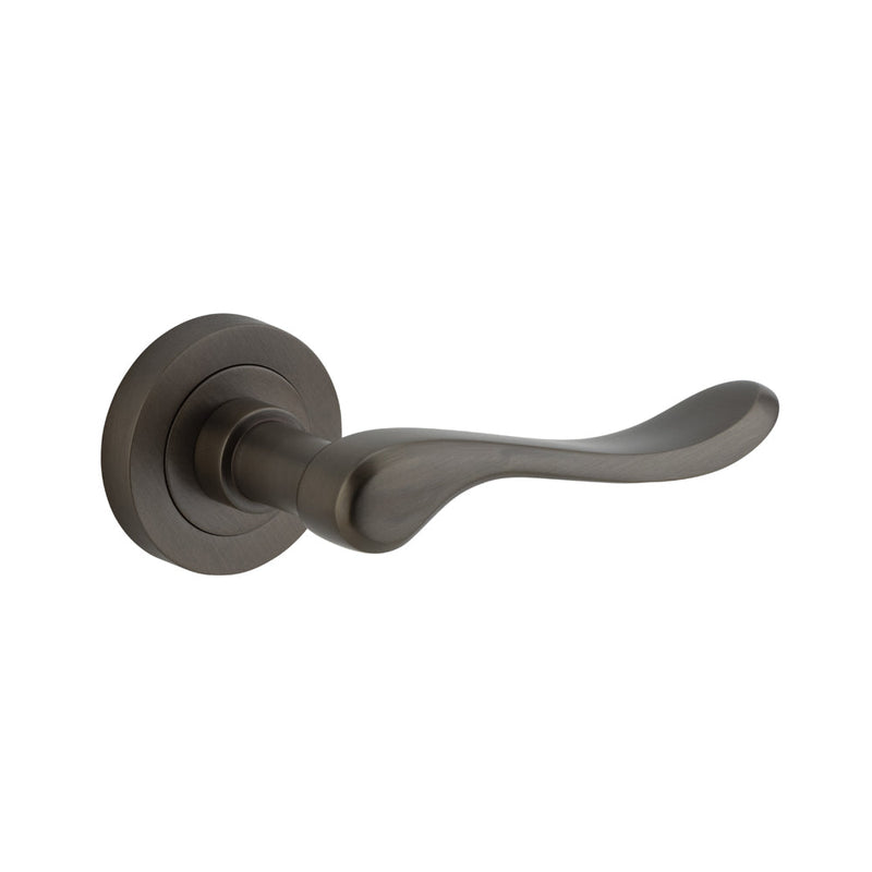 IVER STIRLING DOOR LEVER HANDLE ON ROUND ROSE - CUSTOMISE TO YOUR NEEDS