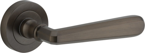 IVER COPENHAGEN DOOR LEVER HANDLE ON ROUND ROSE - CUSTOMISE TO YOUR NEEDS