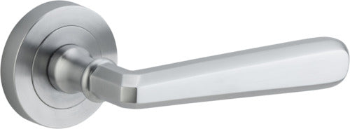 IVER COPENHAGEN DOOR LEVER HANDLE ON ROUND ROSE - CUSTOMISE TO YOUR NEEDS