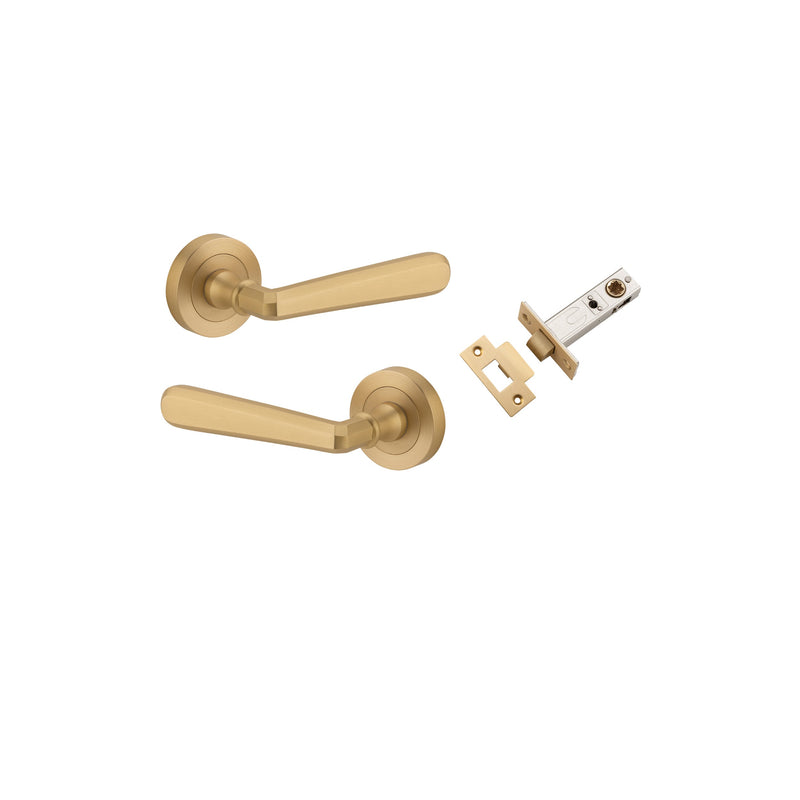 IVER COPENHAGEN DOOR LEVER HANDLE ON ROUND ROSE - CUSTOMISE TO YOUR NEEDS